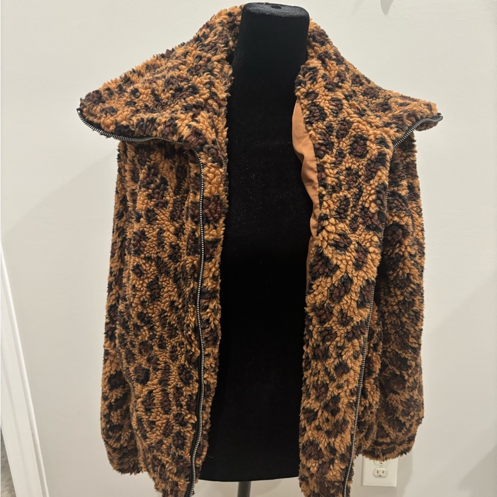 BB Dakota Animal Print Teddy Jacket